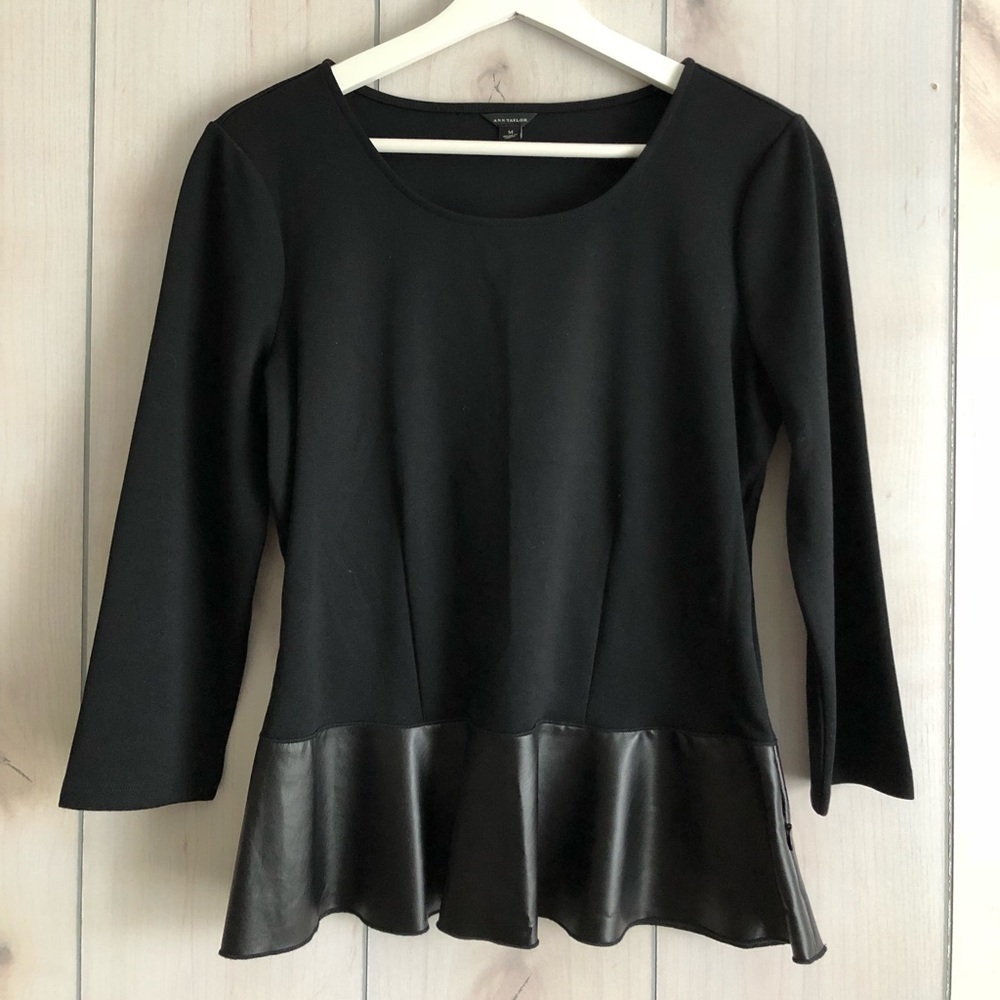 Black Peplum Top